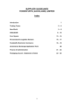 SUPPLIER GUIDELINES FOODSTUFFS (AUCKLAND) LIMITED Index