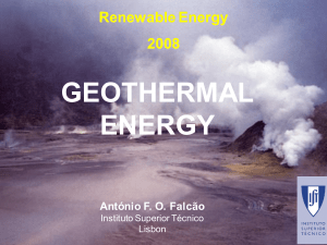 GEOTHERMAL ENERGY António FO Falcão