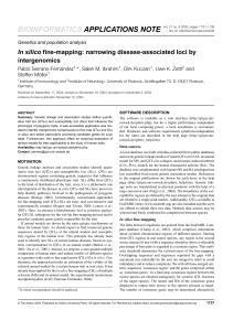 In silico fine-mapping: narrowing disease