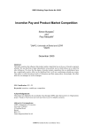 Incentive Pay and Product Market Competition