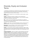 Diversity, Equity and Inclusion Terms