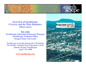 Overview of EarthScope: USArray and the Plate Boundary Observatory
