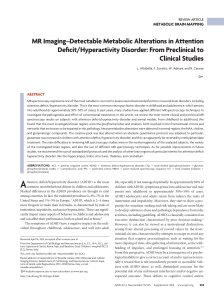 MR Imaging–Detectable Metabolic Alterations in Attention Deficit