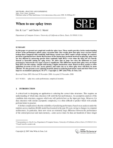 When to use splay trees