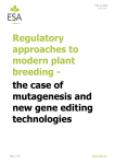 Regulatory approaches to modern plant breeding