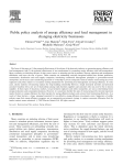 Public Policy Analysis of Energy Efficiency and Load