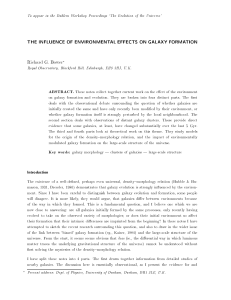 THE INFLUENCE OF ENVIRONMENTAL EFFECTS ON GALAXY