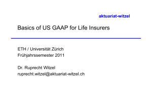 Basics of US GAAP for Life Insurers - aktuariat