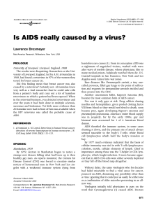 Is AIDS really caused by a virus?