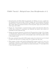 CS4030: Tutorial 1- Biological Issues (from Bioinformatics ch 1)
