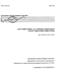 Lost Direction: US Foreign Assistance Policy Since