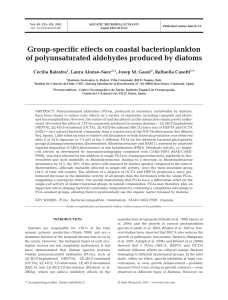 Group-specific effects on coastal bacterioplankton of