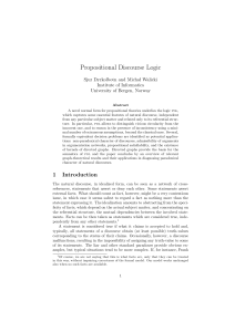 Propositional Discourse Logic