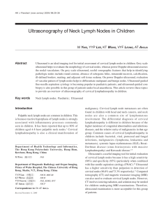 Ultrasonography of Neck Lymph Nodes in Children