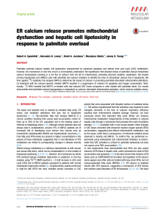 ER calcium release promotes mitochondrial dysfunction and hepatic