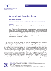 An overview of Ebola virus disease