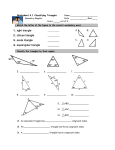 Worksheet 4.1 Classifying Triangles