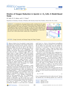 Kinetics of Oxygen Reduction in Aprotic Li–O2 Cells: A Model