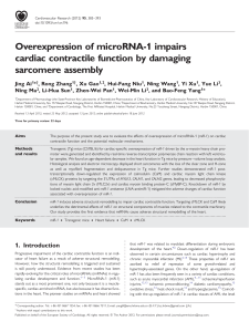 Overexpression of microRNA-1 impairs cardiac