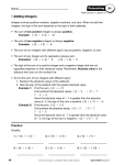 Math Course 3, Lesson 31 • Adding Integers