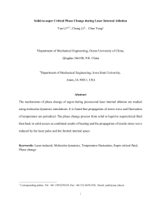 1 Solid-to-super Critical Phase Change during Laser Internal