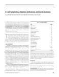 B-cell lymphoma, thiamine deficiency, and lactic