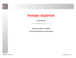 Isotopic depletion