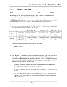 2.3 Teacher Answer Key—What`s Getting Through to You?