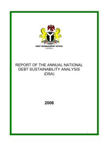 report of the annual national debt sustainability analysis