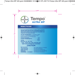 Tempo Ultra WP - Backed By Bayer