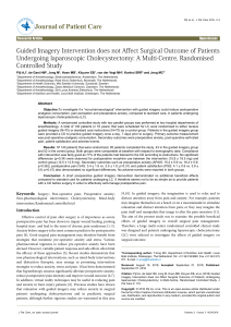 Guided Imagery Intervention does not Affect Surgical Outcome of