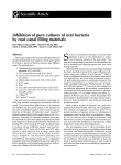 Scientific Article Inhibition of pure cultures of oral bacteria by root