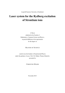 Laser system for the Rydberg excitation of Strontium ions
