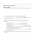 Refraction of Light: Guided Notes