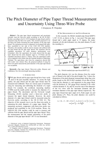 The Pitch Diameter of Pipe Taper Thread Measurement and
