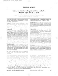 Factors associated with poor asthma control in children