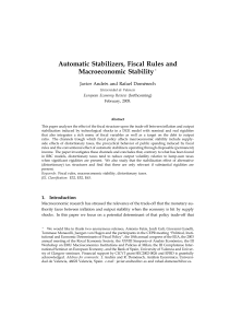 Automatic Stabilizers, Fiscal Rules and Macroeconomic Stability*