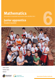 Year 6 Mathematics QCAT 2012 student booklet