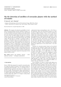 On the detection of satellites of extrasolar planets with the method of