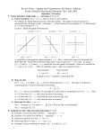 Sullivan for the Calculus I/Precalculus Placement Test