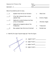 Match the definition with its term. ____1. Coplanar lines that do not