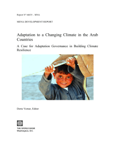 Adaptation to a Changing Climate in the Arab Countries