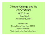 Climate Change and Us An Overview