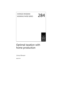 No. 284 Optimal taxation with home production