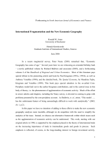 International Fragmentation and the New Economic Geography