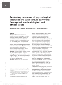 Reviewing outcomes of psychological