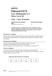 Edexcel GCE - SAVE MY EXAMS!