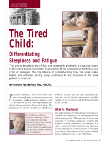 The Tired Child - STA HealthCare Communications