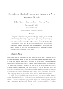 The Adverse Effects of Government Spending in New Keynesian
