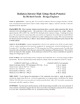 Radiation Detector High Voltage Shock Potential